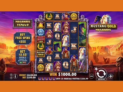 Mustang Gold Megaways — Дикие мустанги прерий, 117 649 способов выиграть — Megaways-механика и фриспины